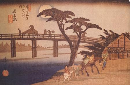 Hiroshige, Ando Moonlight,Nagakubo (nn03) oil painting picture